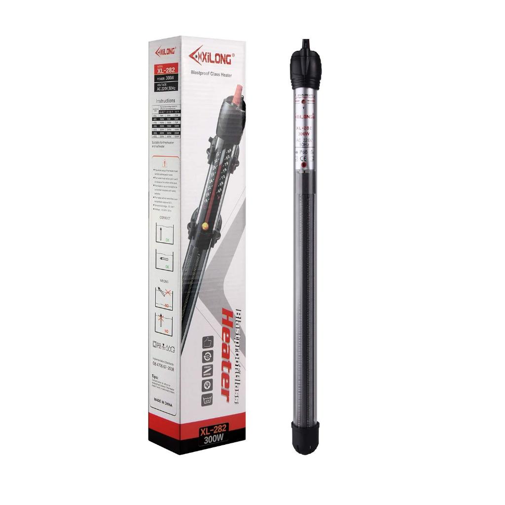 XILONG เครื่องทําความร้อนตู้ปลาแบบจุ่มแก้ว 200W