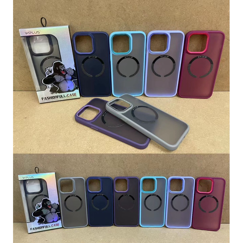 1144 Wplus Casing Matte Crome Lens Magnetic Case Oppo A3 Pro A3X A60 Reno 11F Cover