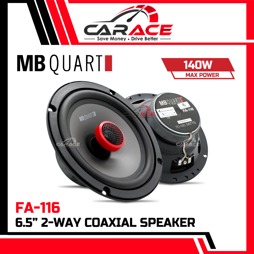 MB Quart FA Series 2-Way Coaxial Car Speaker (6.5") MBQuart FA-116 Speaker Kereta 2Way 140W