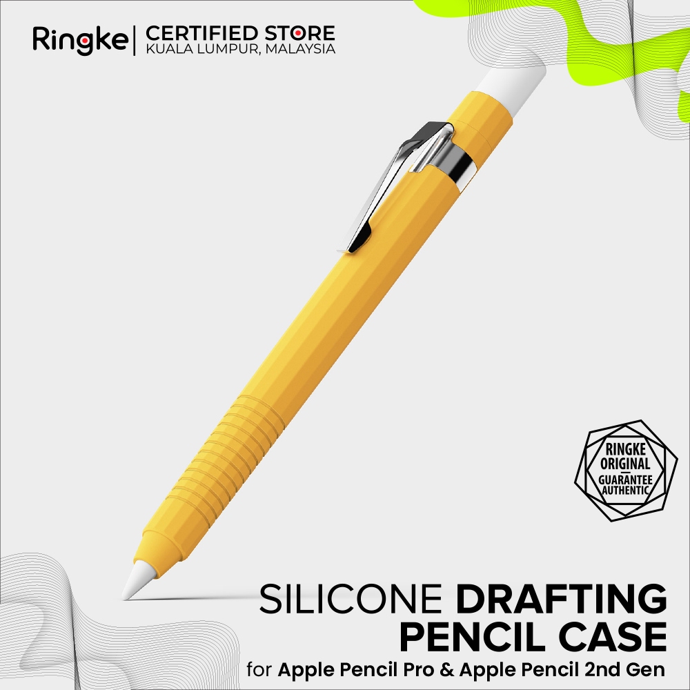RINGKE SILICONE DRAFTING PENCIL CASE Compatible Apple Pencil Pro/ Pencil 2 Classic Mechanical Pencil
