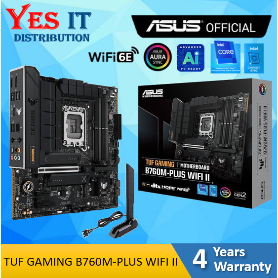 ASUS TUF GAMING B760M-PLUS II / TUF GAMING B760M-PLUS WIFI II DDR5 Intel B760M LGA1700 mATX เมนบอร์ด