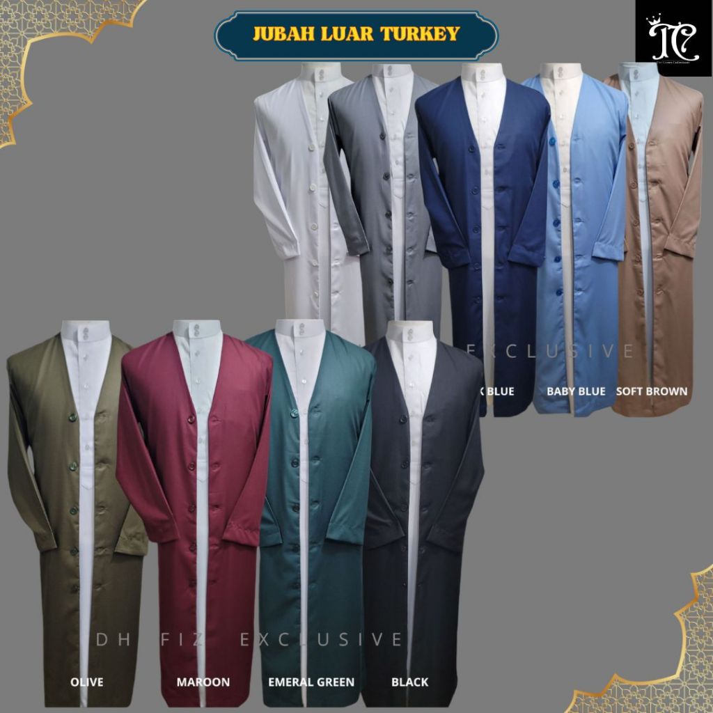 Dhafiz XCLUSIVE JUBAH LUAR TURKEY, JUBAH, JUBAH MAYAKH S-2XL