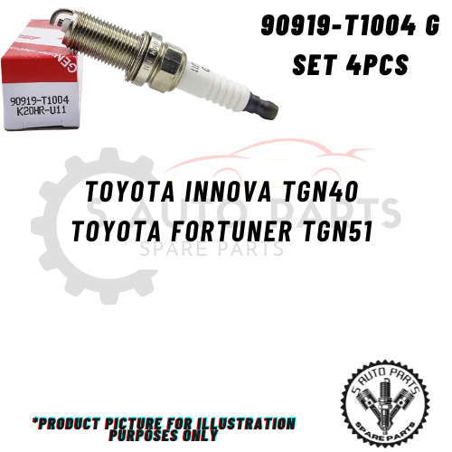 Toyota INNOVA TGN40 / TOYOTA FORTUNER TGN51 ยี่ห้อ DENSO PLUG (90919-T1004 G)