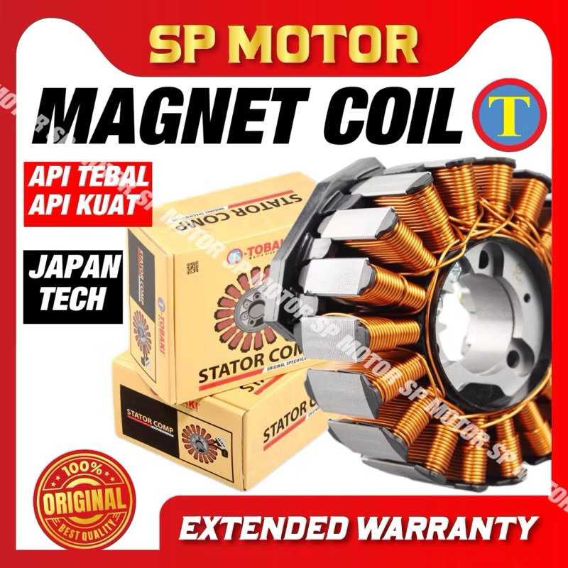 TOBAKI YAMAHA NVX155 V1 V2 STATOR COMP FUEL COIL ASSY -ORIGINAL SPEC (B63-H1410-00 สายไฟสั้น /B6H-H1