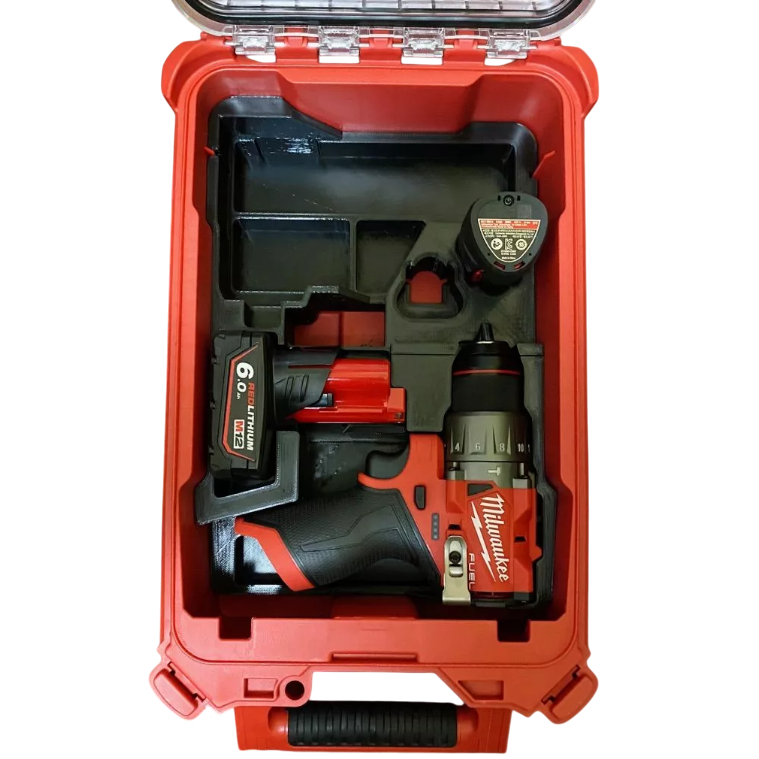 3d พิมพ์ M12 เจาะและผลกระทบไดร์เวอร์แทรกสําหรับ Milwaukee Packout กล่อง Inlay ถาด