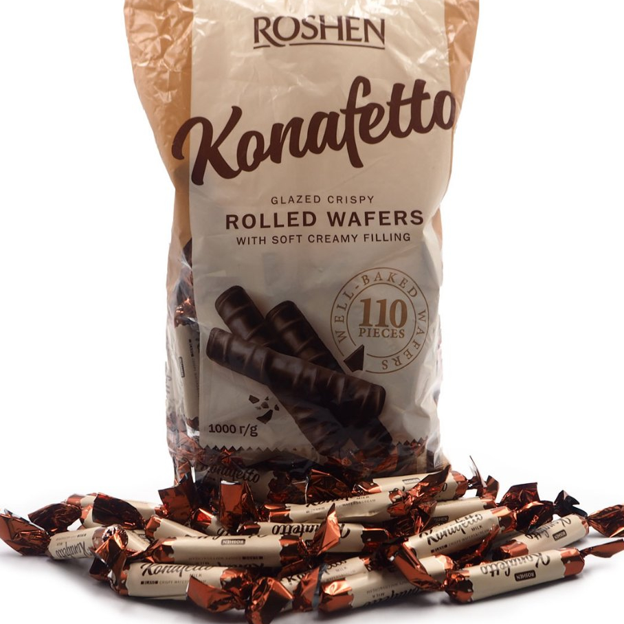 [มาใหม่]ROSHEN KONAFETTO MILK BLANC CRISPY WAFERS & CREAM (500G)