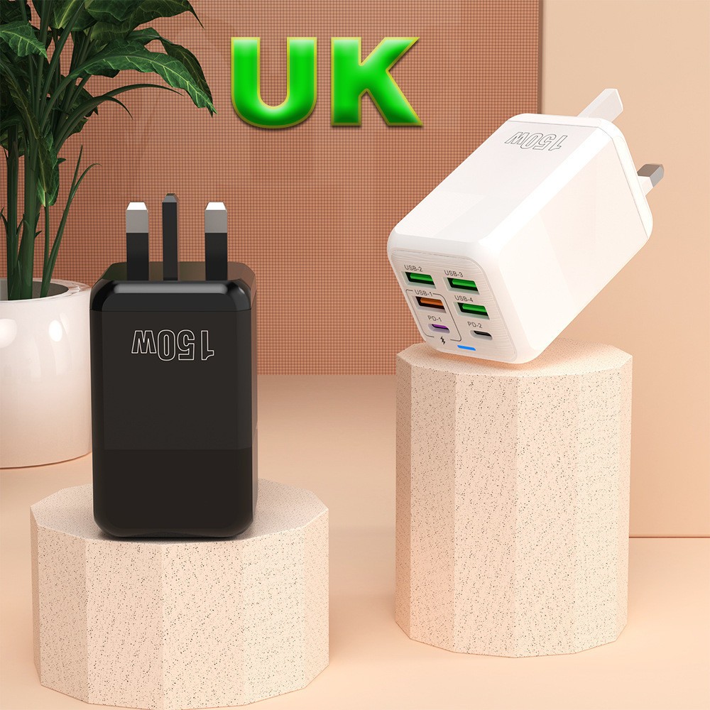 150W UK Travel Adapter Fast Charging Travel Charger Travel Essentials USB และ Type C Fast Charger 5V