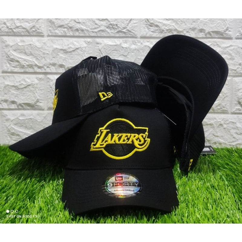 New Design Lakers Trucker Lengkung Snapback Cap