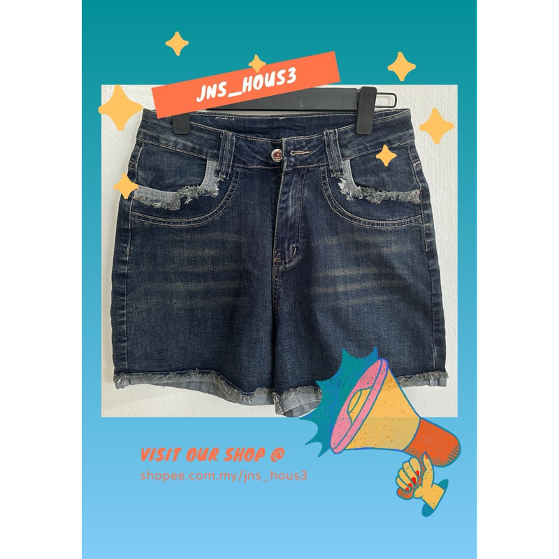 Strong Elastic Jean Short Pants 牛仔四层 Short Pants