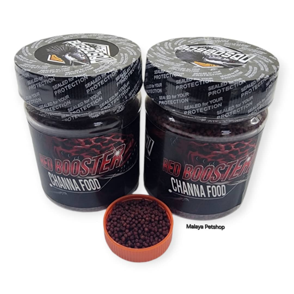 Pelleted Red Booster saiz 1mm 50 กรัม โดย BosQu (Sesuai สําหรับรังไข่แดง & เหลือง (ys, maru red)