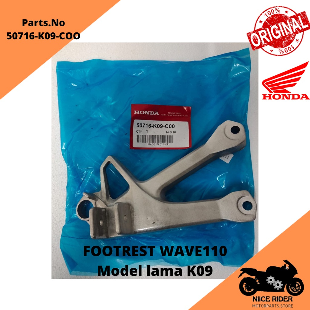 พักเท้า Honda wave110 K09 ด้านซ้าย Kiri ขายึดพักเท้าหลัง 50716-K09-C00