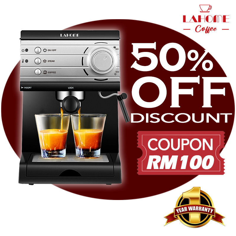 LAHOME เครื่องชงกาแฟเอสเปรสโซ Mini Portablelatette Latte Cappuccino เครื่องชงกาแฟกึ่งบน 20BAR