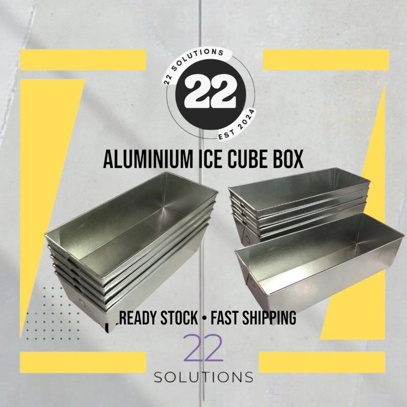 Aluminium Ice Cube Box Tray ถาดลับน้ําแข็ง Ais Takung Beku Ais Bekas Simpan Ais Ais