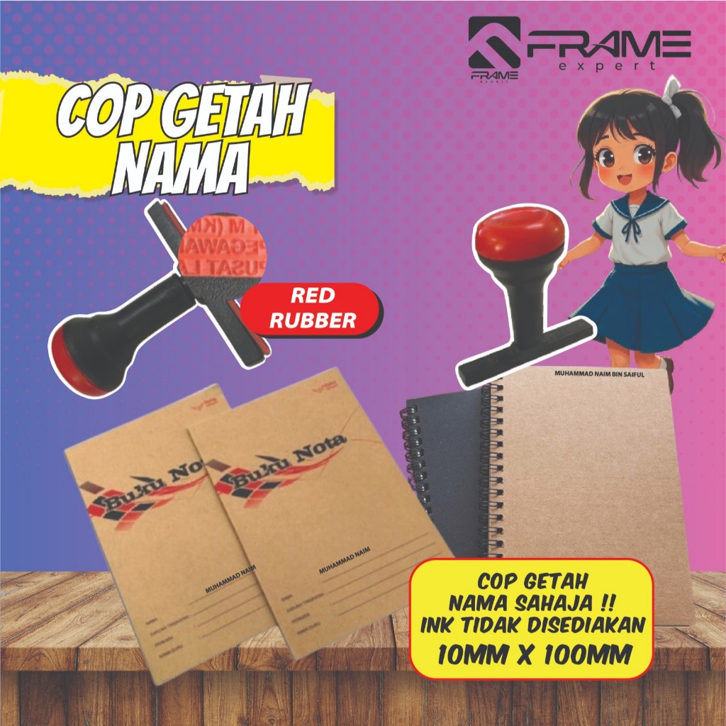 Cop Kayu/Cop Getah/ ตรายางแบบกําหนดเอง (Penunjuk, Name Chop, Company Chop, Address Chop & Bank Chop)
