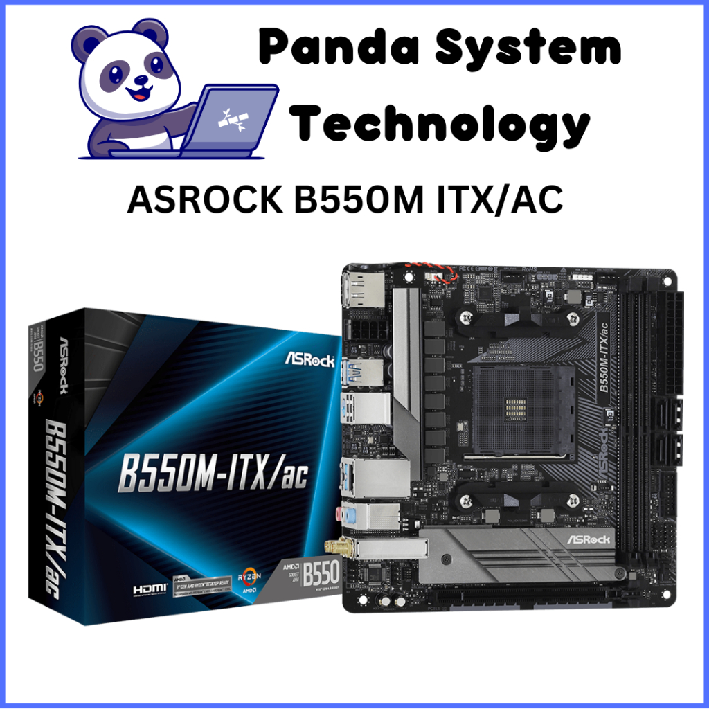 เมนบอร์ด Asrock B550M-ITX/ac รองรับเครือข่ายไร้สายและบลูทูธ