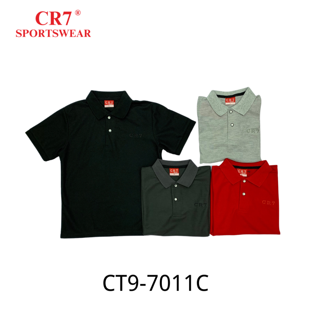 CR7 เสื้อยืดโปโลแขนสั้นสําหรับเด็ก / เสื้อยืดคอปก Baju Budak Lelaki