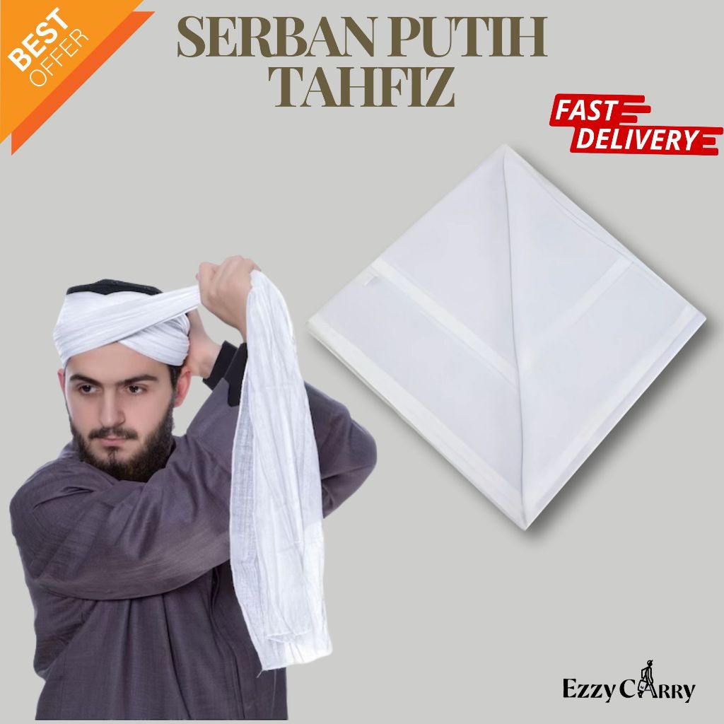 Putih SERBAN WHITE TAHFIZ นักเรียน/ SERBAN AL-HERA