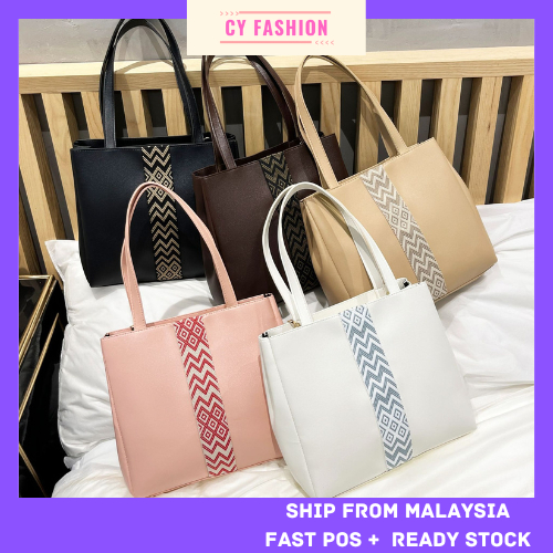 [CY FASHION] 2116 Women Big Capacity Shoulder Tote Bag Handbag Beg Sandang Tangan Perempuan Large