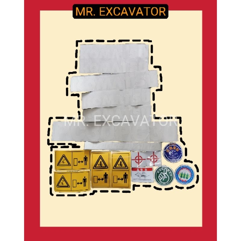 Komatsu PC PC30 PC30-7 Excavator สติกเกอร์ Mesin Stiker Excavation神手贴纸 (1 ชุด)