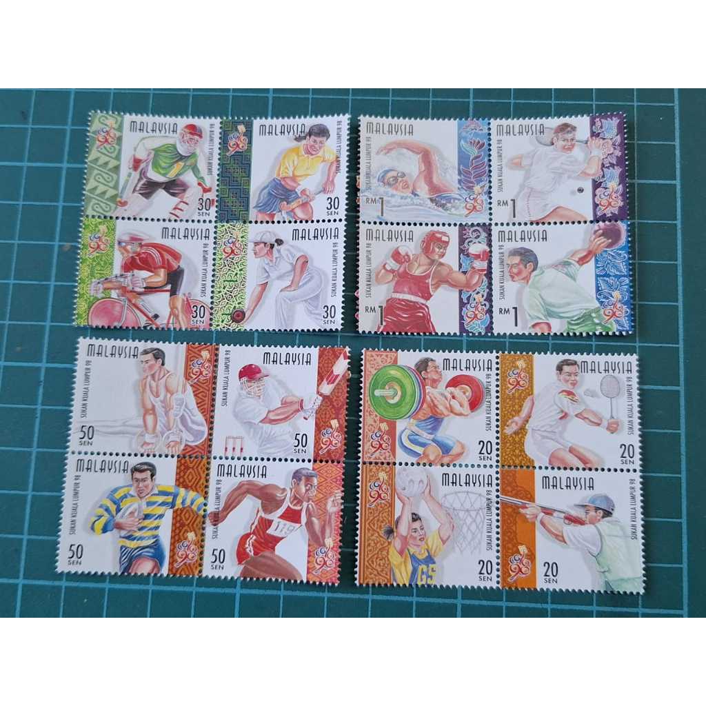 ไปรษณีย์ใหม่แสตมป์ Mint Sukom 4pc - 10sen OR 20sen OR 30sen OR 50sen OR RM1 - Setem Baru 4 Keping