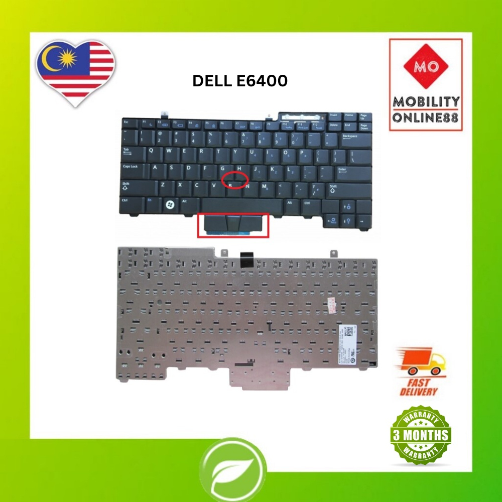 แป้นพิมพ์แล็ปท็อป DELL E6400