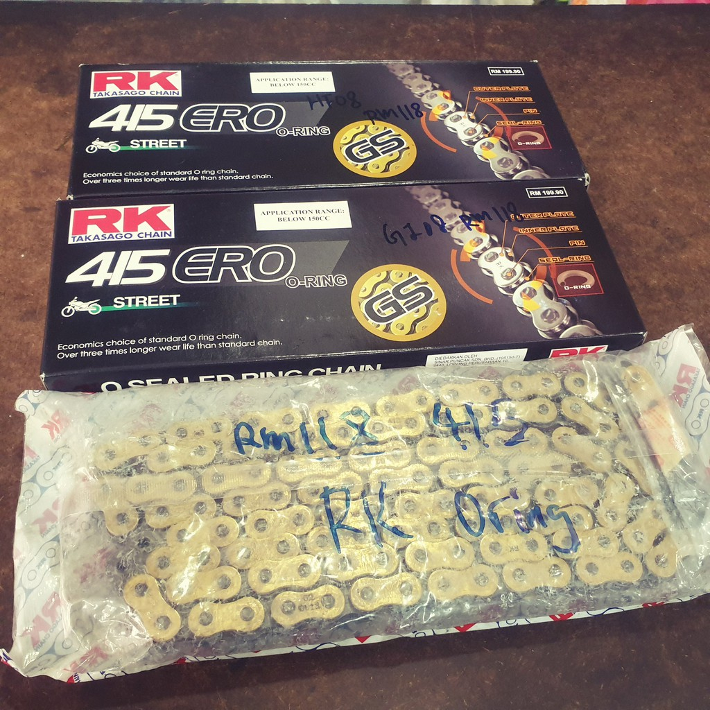 RK TAKASAGO 415 ERO O-RING GS CHAIN GOLD 100 RK TAKASAGO JAPAN