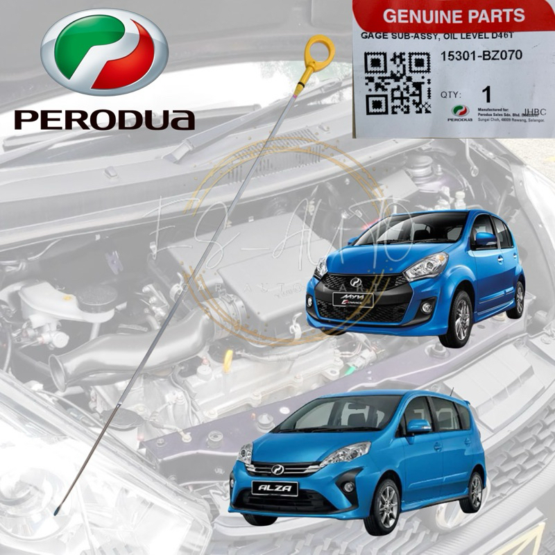 *Perodua Myvi Lagi Best 1.5, Alza Engine Oil Level Dipstick/ Check Minyak Hitam 15301-Bz070