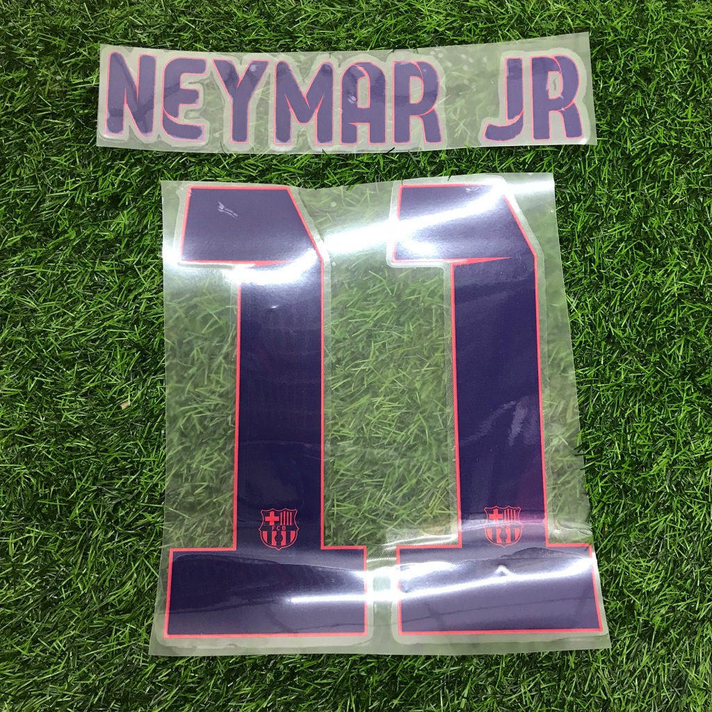 ชุดชื่อเจอร์ซีย์สําหรับ neymar jr 11 away barcelona 13/14 ชื่อชุด nns