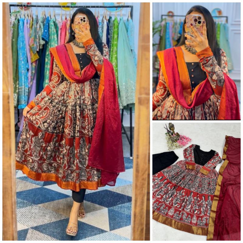 ปัจจุบัน Super Hit Kalamari Gowns สําหรับผู้หญิง Anarkali ชุดสําหรับสาว