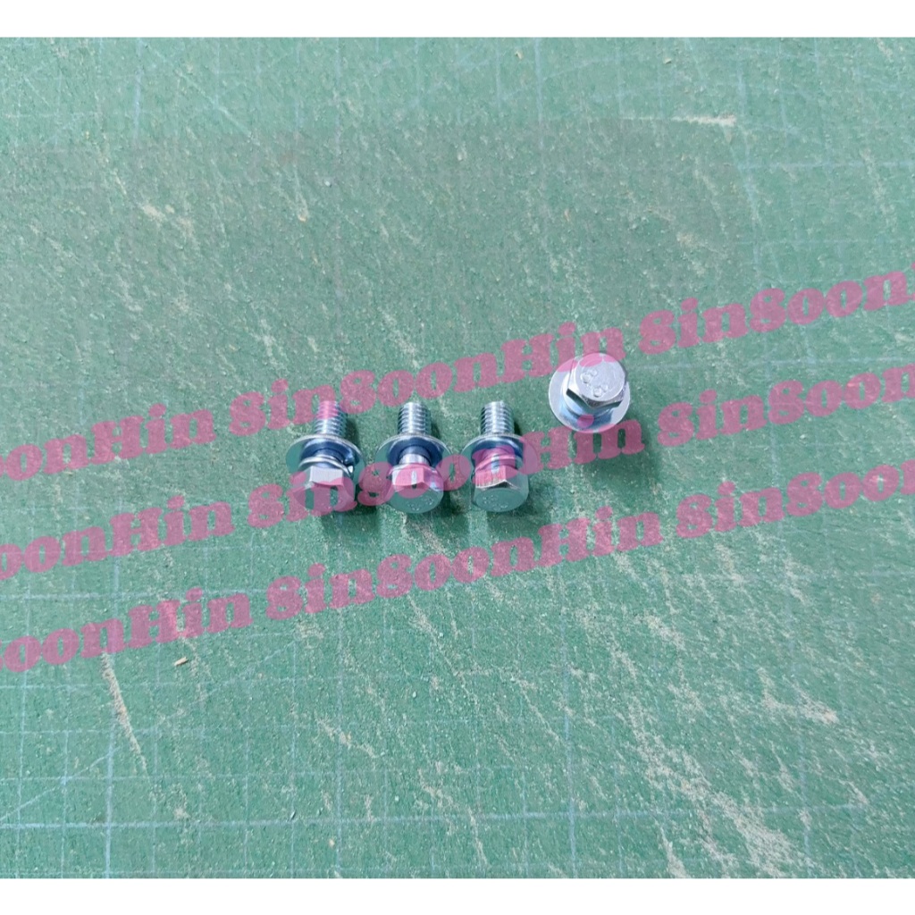 SCREW ขนาด 12 (4 ชิ้น) ด้านหน้า FOOT REST BAR skru pemijak depan moto ex5 srl lc y110 y100 y15 gbo c