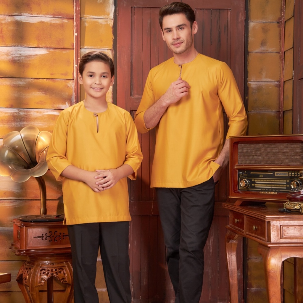 [CLEARANCE] KURTA HONEY MUSTARD BY HARRAZ - PREMIUM GERMANY COTTON