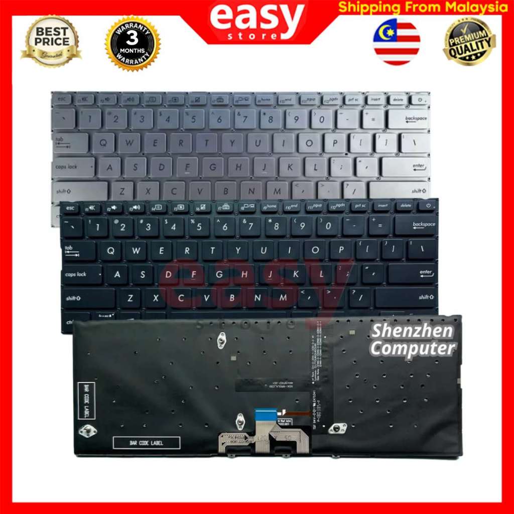 Asus Zenbook UX433 UX433F UX433FA UX433FAC UX433FL UX433FLC UX433FN คีย์บอร์ด