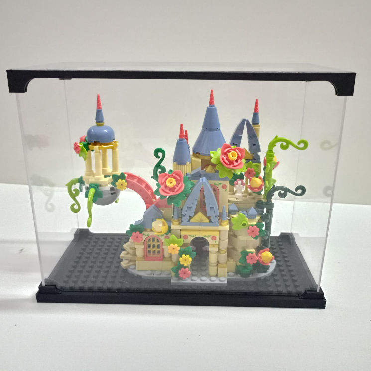 กล่องเคสแสดงผลสําหรับบล็อกตัวต่ออิฐปราสาท Eco-Shop Joyit 8-in-1 Collectible Eco Shop Lego