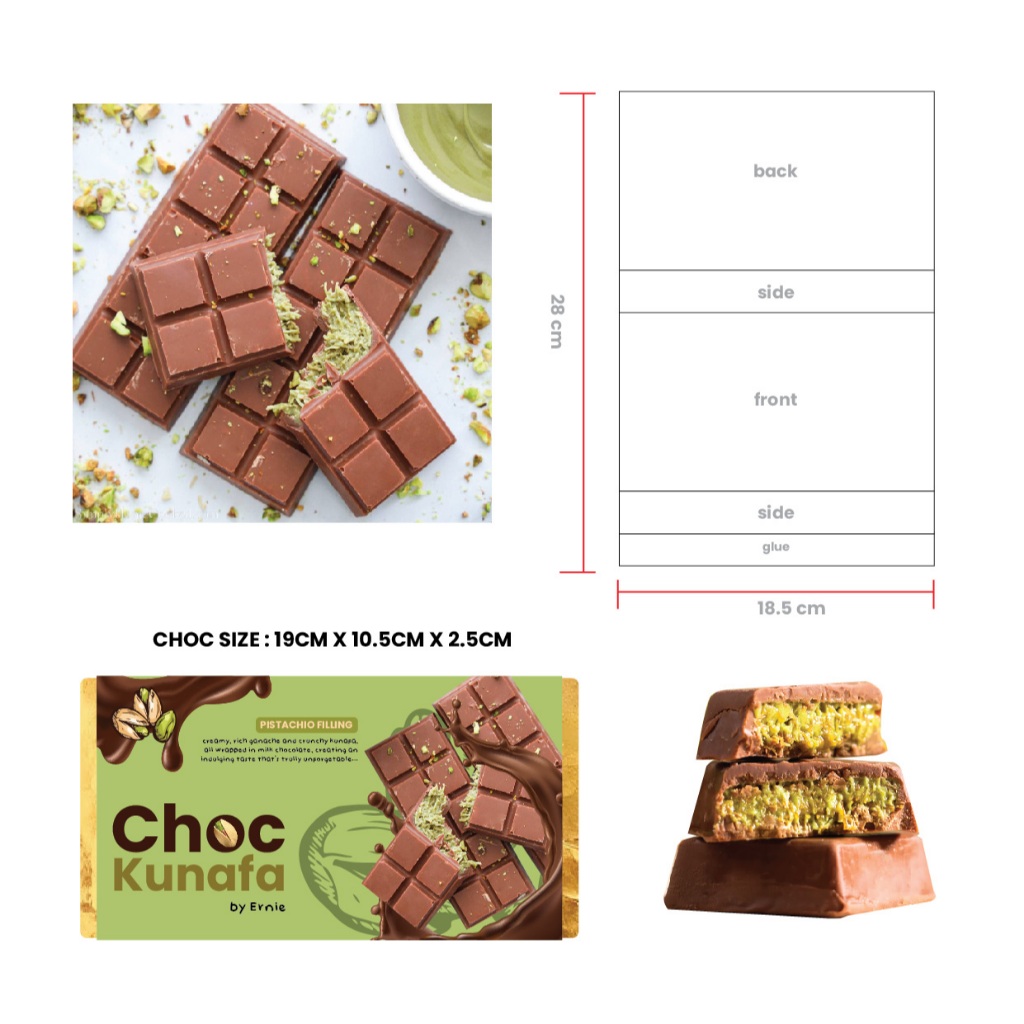 - ชุด KAT 2 FINGERS / CHOCOLATE WRAPPER KUNAFA - CUSTOMIZE THEME BIRTHDAY / BRANDING