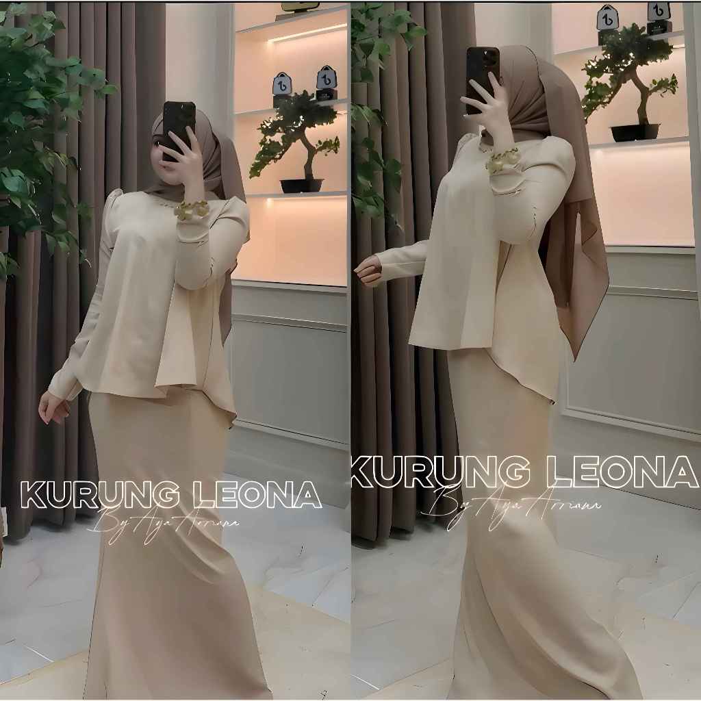 ชุดเดรสมุสลิม Baju Kurung Leona By RUBBA