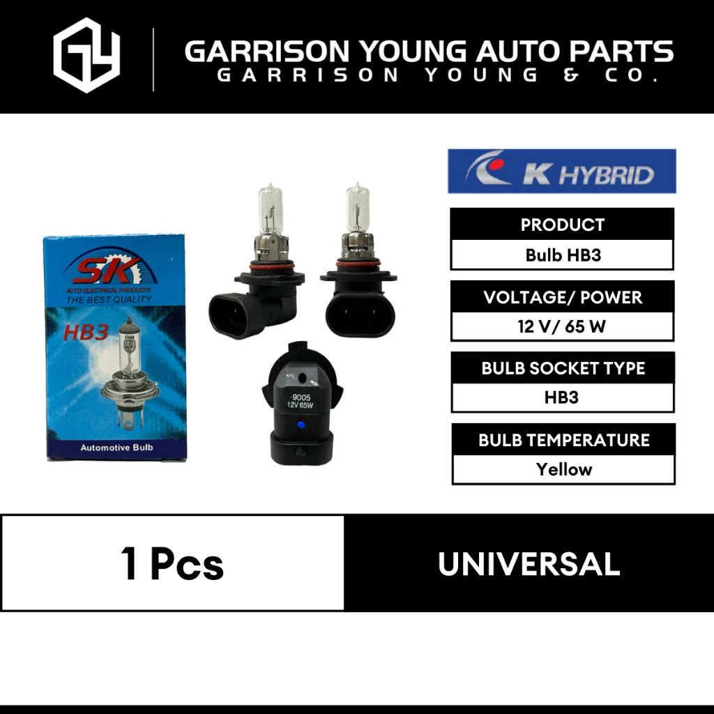 [K-HYBRID หลอดไฟ K-HYBRID HB3 - 12V 65W 灯泡