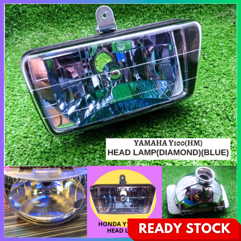 Yamaha Y100 (Sport 1) - ไฟหน้า (ชุด) Lampu Depan Head Light (เพชร) (Biru) (สีน้ําเงิน)