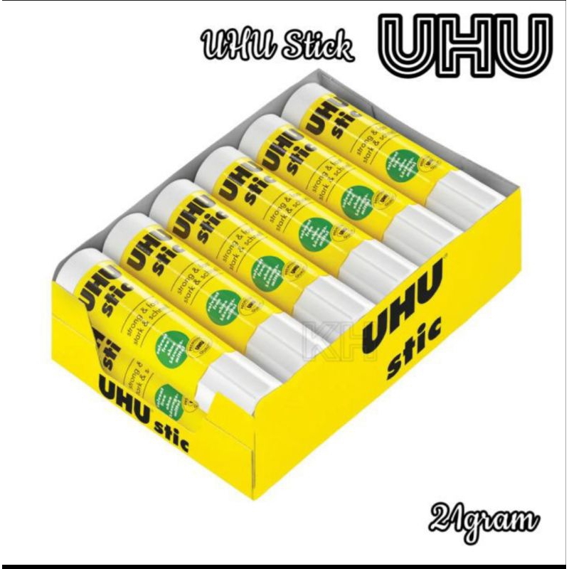 UHU GLUE STIC 21G UHU GLUE STICK BOX 12 ชิ้น/1 กล่อง