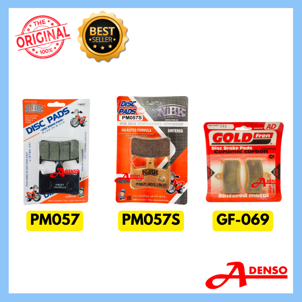 NIBK PM057 PM057S GF-069 ผ้าเบรค CB400 F VFR1000F VFR750 CB1300 NS125 NS250 VTR400 CB250 CBR900 SUPE