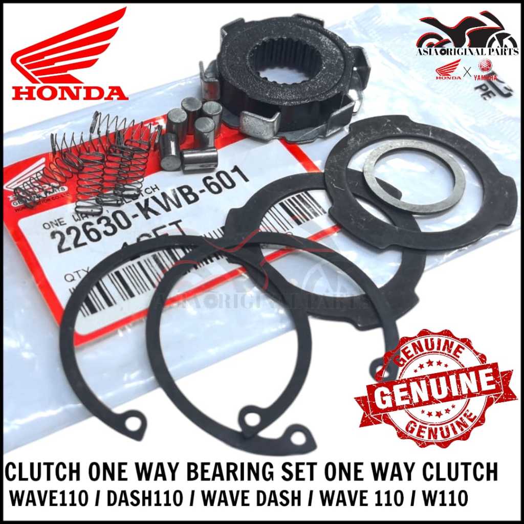 WAVE110 WAVE DSH DASH110 W110 CLUTCH ONE WAY BEARING SET 22630-GB2-000 ONE WAY CLUTCH W110