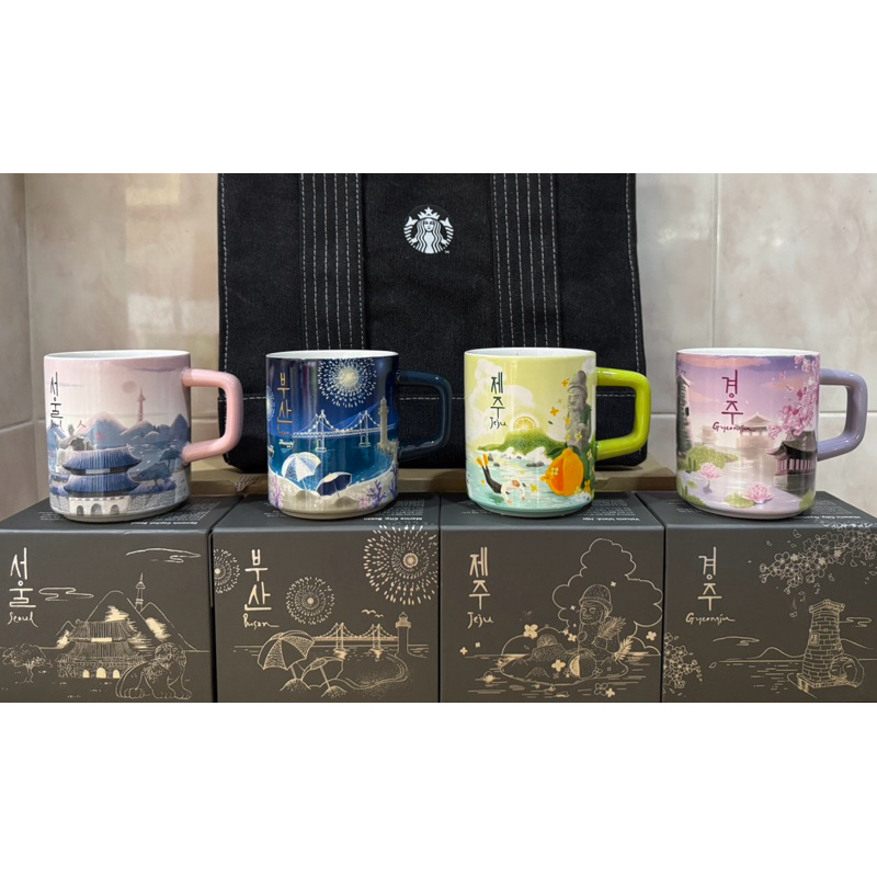 2019 Starbucks korea City Mug Limited Korea City Limited- SEOUL,GYEONGJU, BUSAN,JEJU,INCHEON 355ml