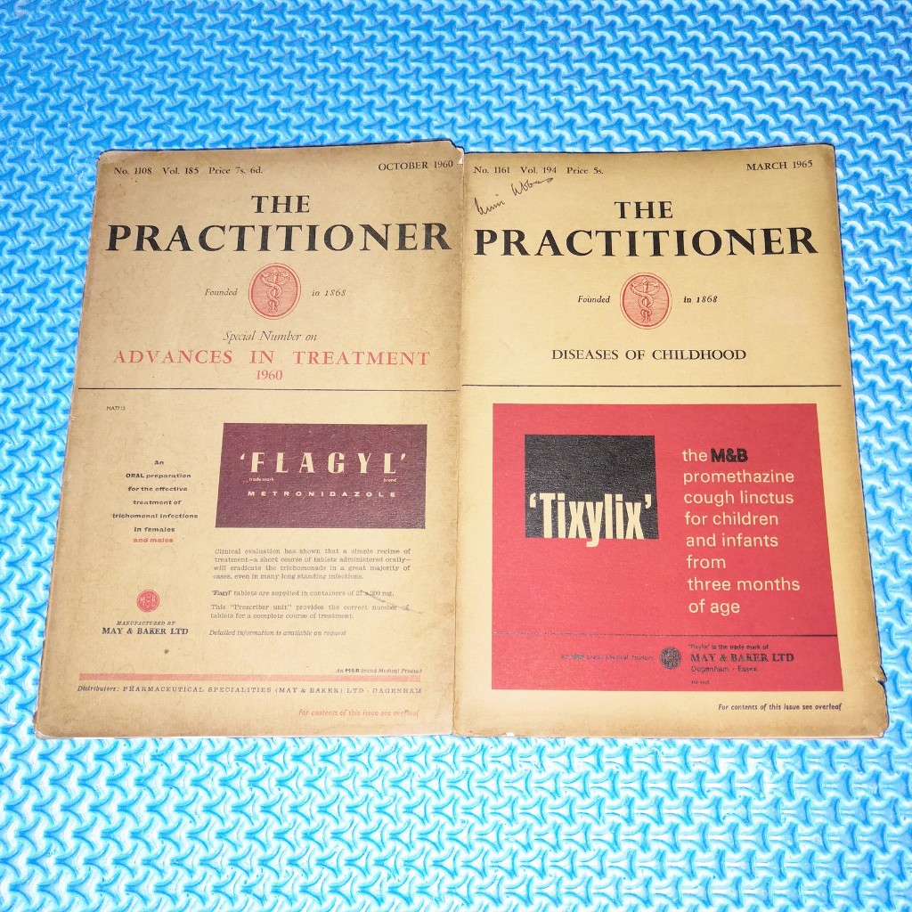 Vintage 1960s The Pracitioner Medical Journal Magazine Lot of 2