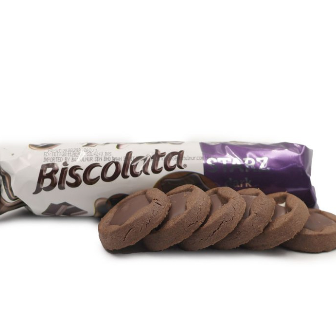 BISCOLATA STARZ dark , พรีเมี่ยม Bitter Chocolate Coated Biscuit Milk cream 88g {1PC , 3PCS , 6PCS}