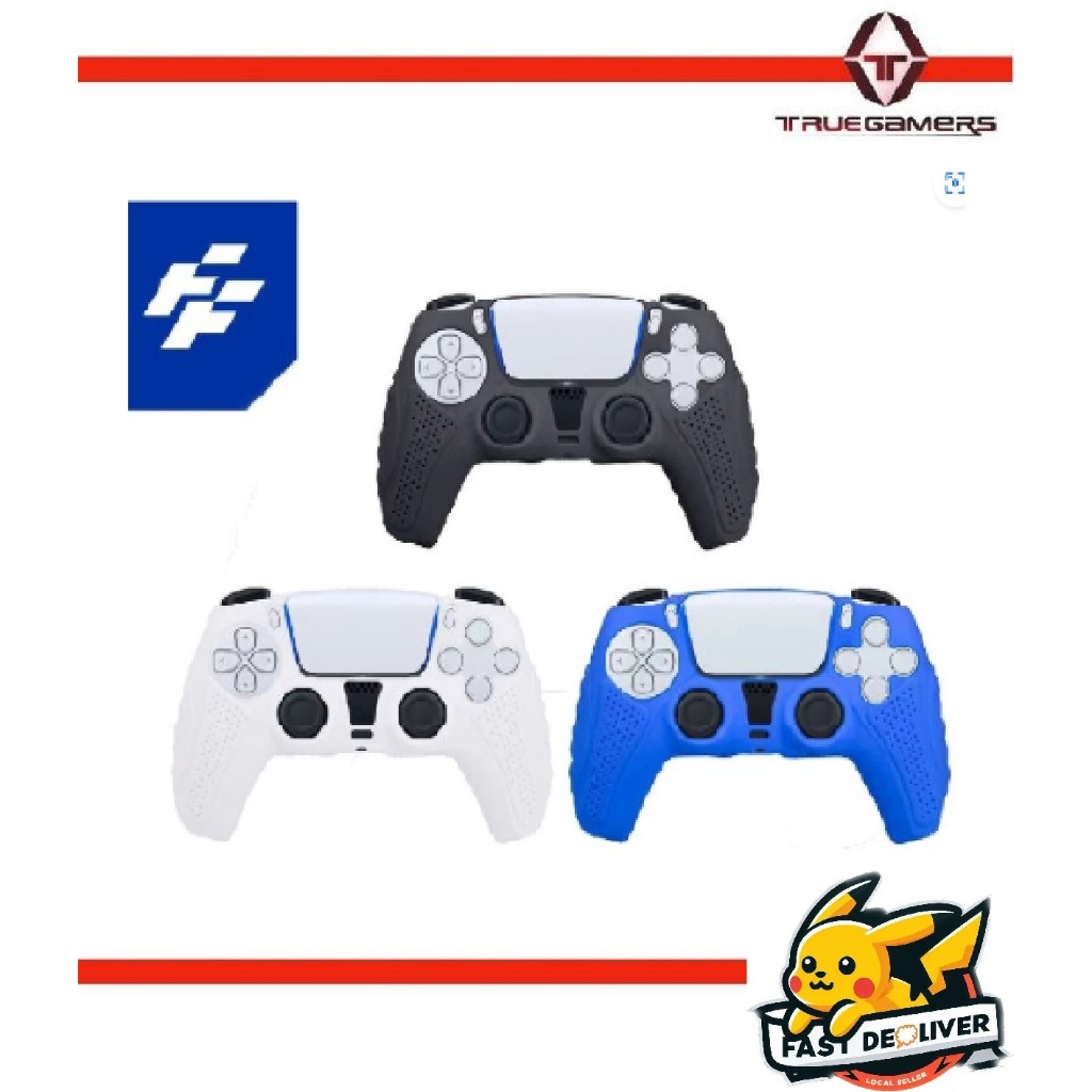 PS5 Premium Official Flashfire Dualsense 5 DS5 Dualsense 5 Controller Silicon Case (สีดํา/ขาว/น้ําเง