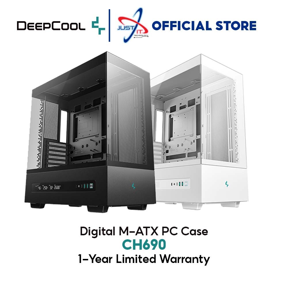 Deepcool CH690 DIGITAL ATX DESKTOP PC CASE - สีดํา / สีขาว