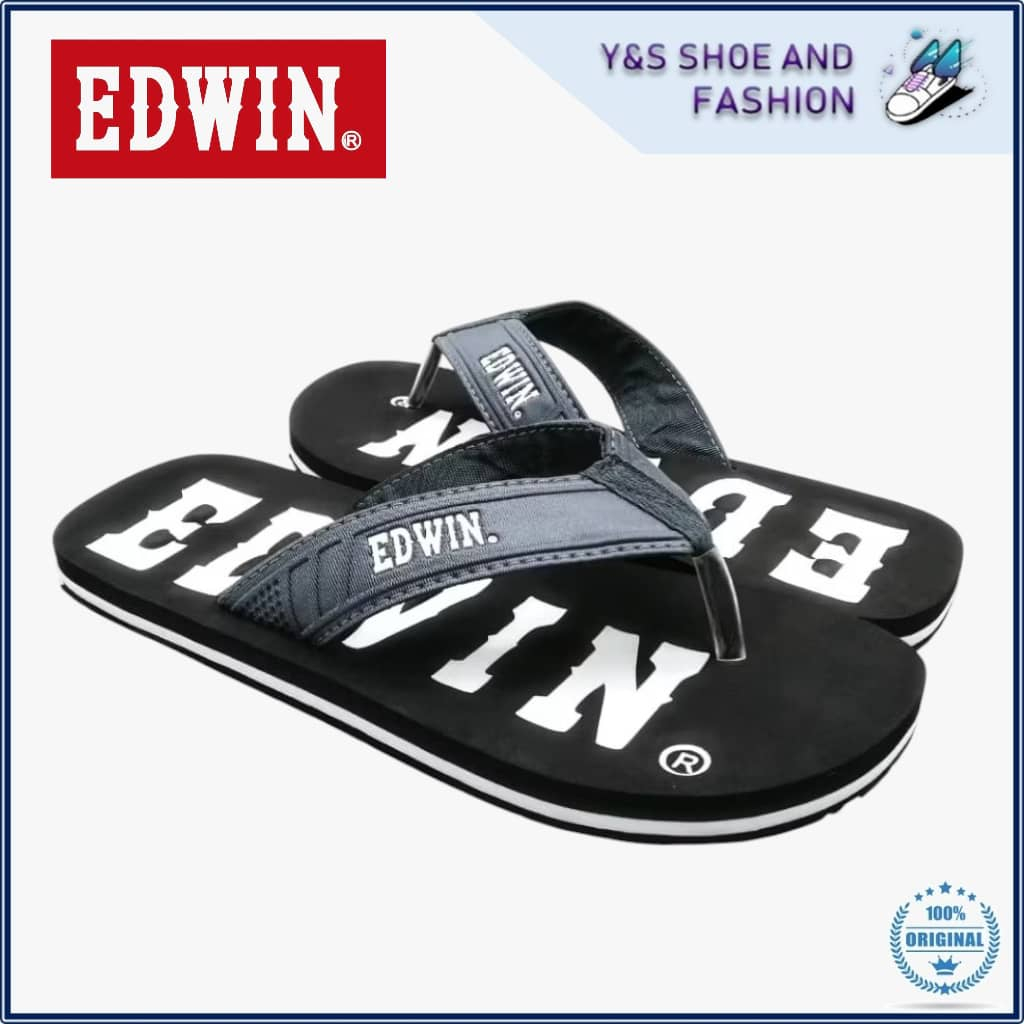 Edwin Men Casual Thong รองเท้าแตะรองเท้าแตะ E10378 รองเท้าแตะ Raya Lelaki Edwin 10378