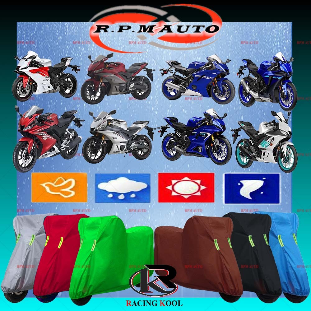 YAMAHA รถจักรยานยนต์ Racingkool-ฝาครอบมอเตอร์ป้องกันฝุ่นกันน้ํา YZF-R1 YZF-R3 YZF-R6 YZF-R7 YZF-R9 Y