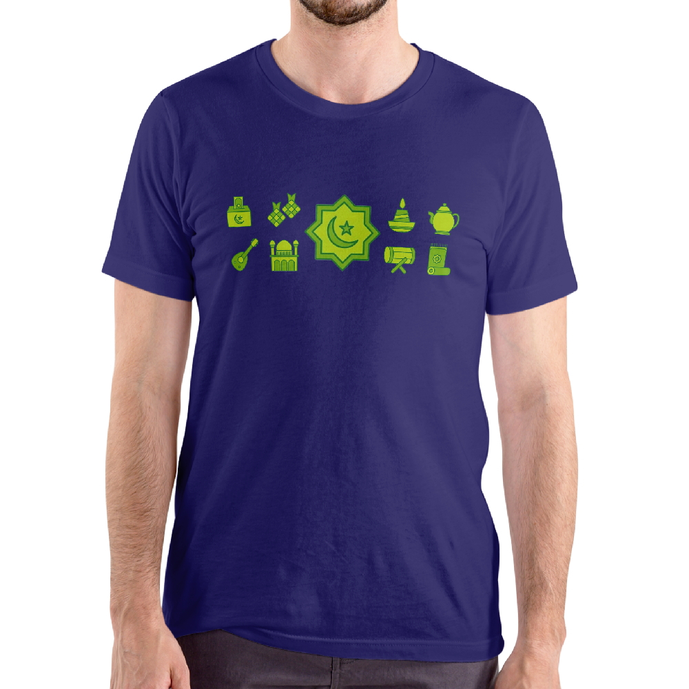 ในเมือง TEE SELAMAT HARI RAYA ICONS (2XS TO 7XL) เสื้อยืด UNISEX สโลแกน