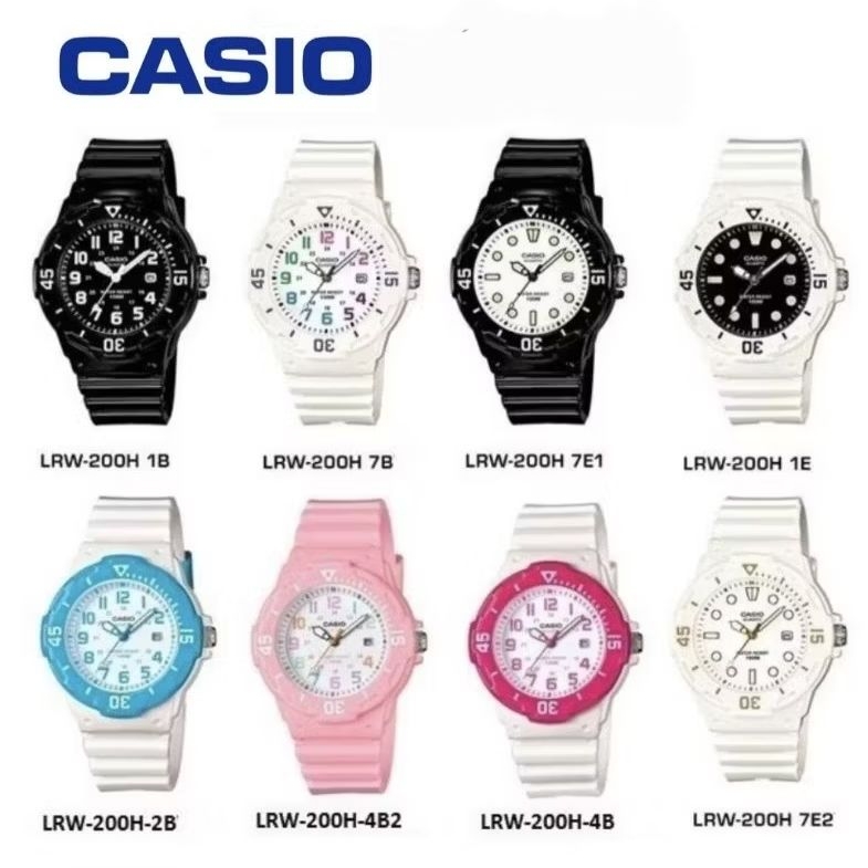 Casio นาฬิกาเด็ก LRW-200H SERIES [รับประกัน 2 ปี] นาฬิกาอะนาล็อก Casio LRW-200H-4B LRW-200H-7B LRW-2