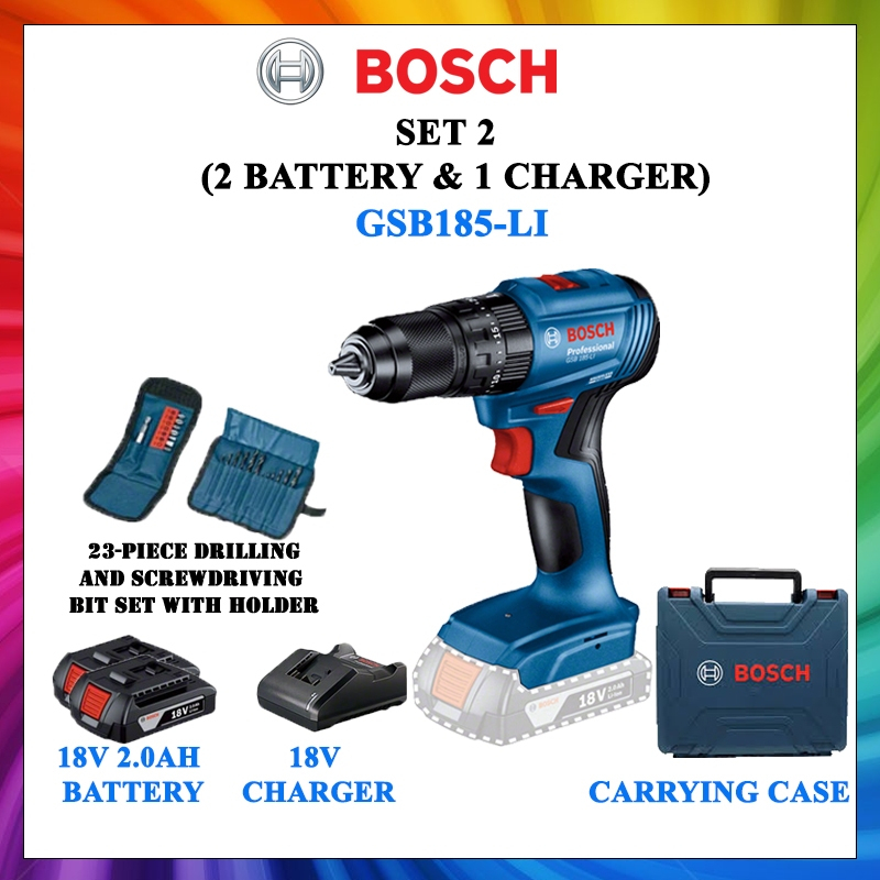 BOSCH GSB 185-LI BRUSHLESS MOTOR CORDLESS IMPACT DRILL GSB185-LI